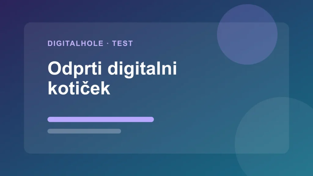 Open Digital Corner: A Simple Check